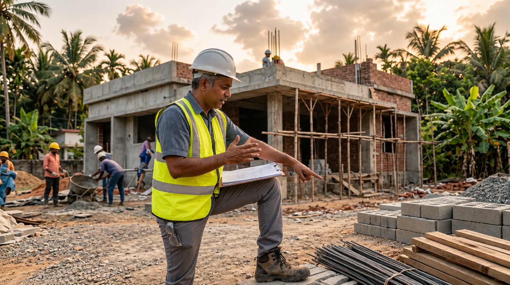 Large building project under construction
